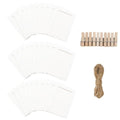 30Pcs 4x5Inch White Paper Photo Frames with String & Clips - color: White, size: 4x5inch