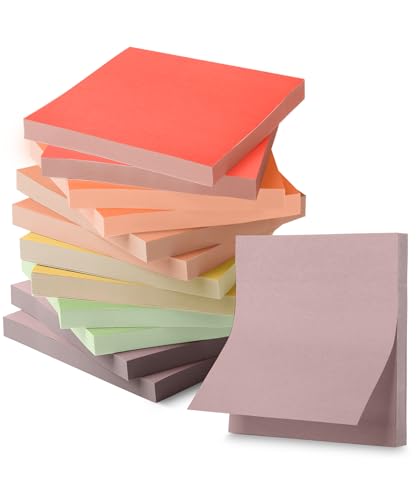 Mr. Pen- Sticky Notes, 3"x3", 12 Pads, 600 Sheets, Colorful - color: Harvest Ember