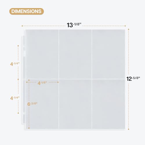 Dunwell 12x12 Scrapbook Page Protectors, 4x6 Photo Sleeves for 3 Ring Binder, 25-Pack Vertical Photo Album Refill Pages, Holds 300 Pictures, 13-1/8" x 12-5/8", Fits 12x12 3-Ring & D-Ring Albums - size: 25 Pack, style: 4x6" Vertical