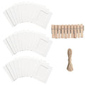 30Pcs 3x3Inch White Paper Photo Frames with String & Clips - color: White, size: 3x3inch