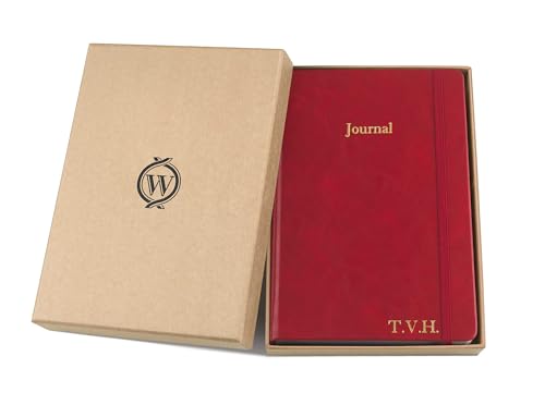 Wykeham's Executive 2026 Undated Daily Journal Planner – Customization Available (Personalized Crimson, 8.5"×5.5") - color: Personalized Crimson