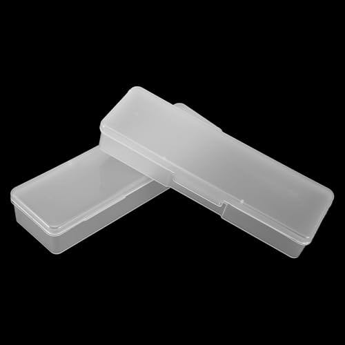 2 Pc Plastic Storage Personal Box,Nail Organizer Empty Manicure Tool