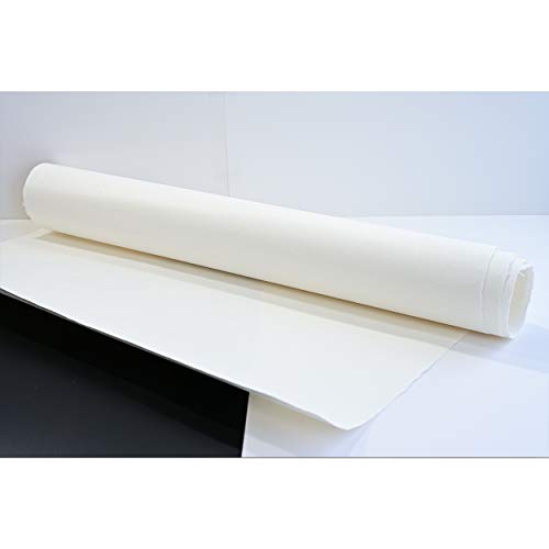 [10 Pcs] Korean Traditional Mulberry Paper HanJi Handmade Plain Natural White Triple Layer 24.8" x 36.6" - size: 24.8" x 36.6" (Triple-Layer)
