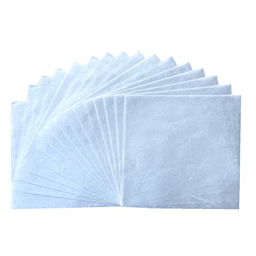 Natural Fiber Mulberry Paper Sheets 6 x 6 Inches, 50 PCS Handmade Craft Paper for Origami, Scrapbooking, Card Making, DIY Decoration, Mixed Media Art (White Color, 6x6 Inch) - color: White Color, size: 6 x 6 inches