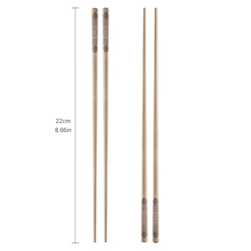 Korean Matte Gold Stainless Steel Chopsticks, 2 Pairs, Dancheong Engraved - color: Gold