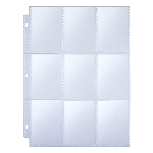 36 Pack 9 Pocket Page Protector for 3 Ring Binder, Holds 324 Cards