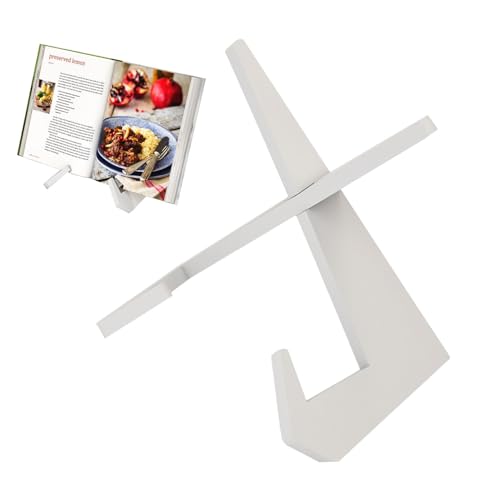 Cookbook Stand, Wooden Recipe Book Holder for Kitchen Counter, Detachable Cookbook Holder Stand, Multifunctional Cook Book Stands for Display of Recipes & Tablets