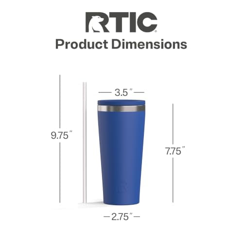 RTIC 20oz Everyday Tumbler, Insulated, Ceramic Lined, Cobalt - color: Cobalt, size: 20 Ounces