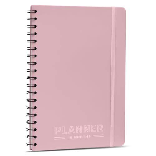 Nextnoid B5 18-Month Undated Monthly Planner, Hardcover, Pink - color: Pink, style: a-Monthly Undated
