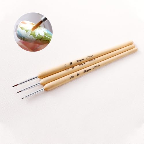 Nail Art Liner Brushes, 3 Piece Set