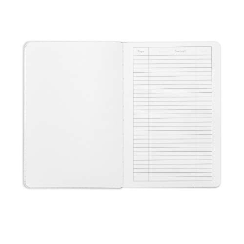 Minimalism Art, Premium Hard Cover Notebook Journal, Classic 5" x 8.3", 122 Numbered Pages, Gusseted Pocket, Ribbon Bookmark, Extra Thick Ink-Proof Paper 120gsm, San Francisco (Plain, White) - color: White, style: Minimalist