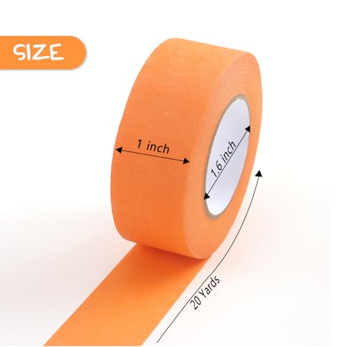 LONGKEY Colored Masking Tape Painters Tape 1 Inch X 20 Yards, 8 Rolls