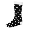 tiemart Men's Socks, Fits Men's Shoe Sizes 8-12 - color: Black and White Polka Dot
