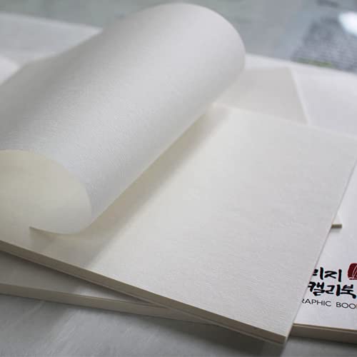 Korean Traditional Mulberry Paper Pads/Calligraphy Pad/Hanji blank Memo Pad, Note Pads, Scratch Pads / 50 Sheets (A4 (8.3" x 11.7")) - size: A4 (8.3" x 11.7")