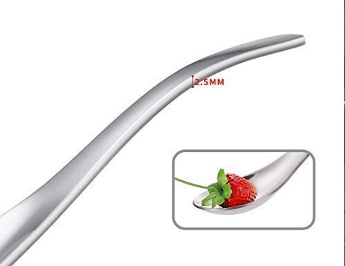 Soup Spoons,Stainless Steel Short Handle Spoons, Classic And Durable Soup Spoon, Set of 5. - size: M