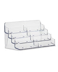 SOURCE ONE 8 Pocket Desktop Clear Acrylic Business Card Holder - size: 1 Pack