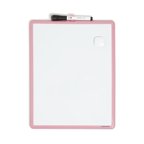 U Brands Dry Erase Whiteboard, 11" x 14", Small Whiteboard, Pink Frame - color: Blush Pink