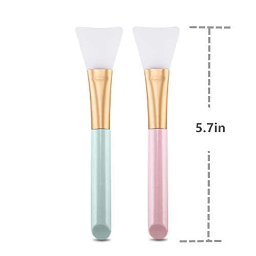 2 PCS Silicone Face Mask Brush,Mask Beauty Tool Soft Silicone Facial Mud Mask Applicator Brush Hairless Body Lotion And Body Butter Applicator Tools Pastel