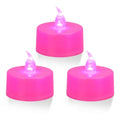 KOABY 24 Pack Pink Light Flameless Tea Lights, Pink Base, Last 100H - color: Pink Light, Pink Base, size: 24 Pack