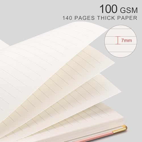 EMSHOI Meeting Notebook Agenda, 140 Pages, A5 Size (6" x 8.3") - color: Pink, size: A5
