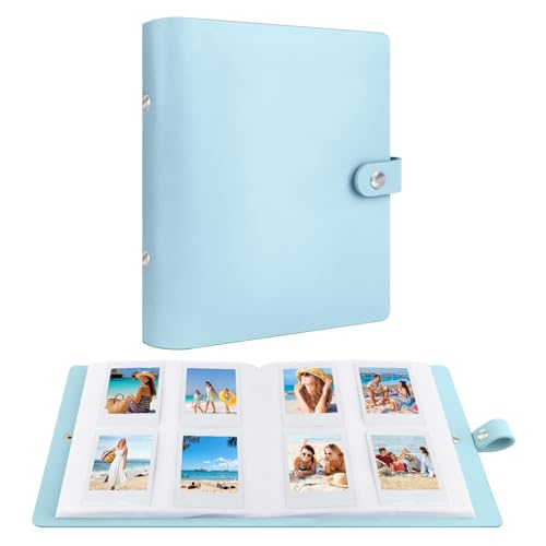 Ruibytree 320 Pockets Album for Instax Mini & Polaroid 2x3" Pictures, Blue - color: Blue