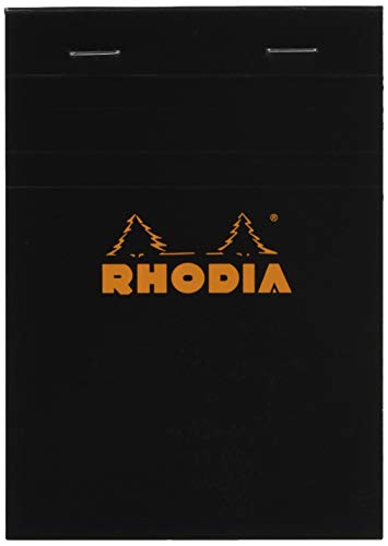 Rhodia cf132009 Notepad No. 13 (A6), 80 Sheets, 0.2 inch (5 mm) Ruled, Water Repellent Cover, Perforation, Black - color: Black, size: No.13(10.5×14.8cm), style: Graph ruled