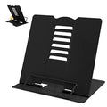 Camelmother Metal Book Holder Adjustable Book Stand for Reading - color: Full Black