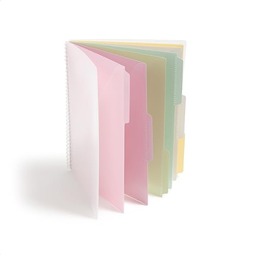 Smead Poly Project Organizer, 6 Tabs, 12 Pockets, Letter Size, Pastel (89208) (Pack of 1) - size: Letter, style: Pastel, 1 Count