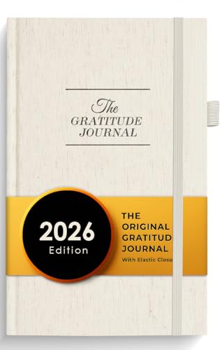 The Gratitude Journal 2026: Daily Gratitude Practice to Inspire Thankfulness, Mindfulness, Positivity, Happiness, Upgraded with Pen Holder, Inner Pocket & Elastic Closure Band (Beige) - color: Beige