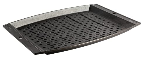 Lodge Pre-Seasoned Cast Iron Rectangle Grill Topper, 15 Inches