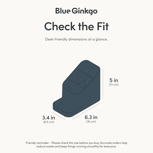 BLUE GINKGO Pen Holder, Desk Organizer, Blue, Made in Korea - color: Prussian Blue, size: HOLDER