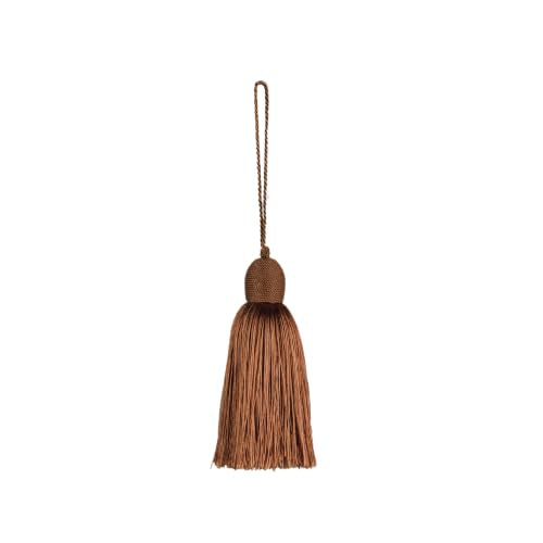 2Pcs Key Tassel with Loop DIY Handmade Craft Accessories - color: Coffee