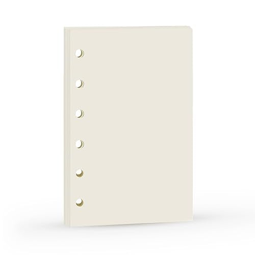 A7 Planner Inserts, Binder Refills for 6 Ring Spiral Notebook, Mini Blank Paper,6 Holes,for Portable planner, 45sheets/90 pages, 4.84 x 3.23'', Harphia - color: Plain Blank, size: A7