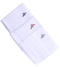 Monogrammed Handkerchiefs for Men 3-Pack Cotton, White Hankies - color: F