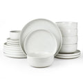 Famiware Milkyway 18-Piece Stoneware Dinnerware Set, White - color: White, size: Service for 6 (Standard Dinner Set)
