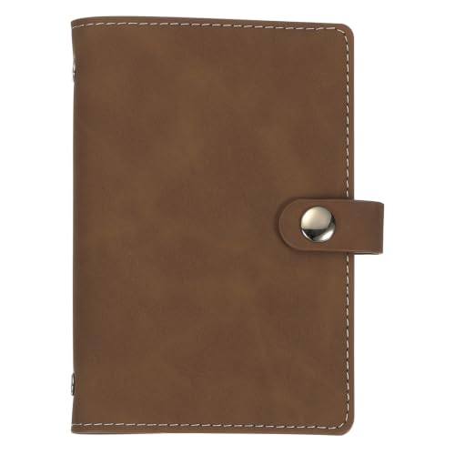 PATIKIL A7 PU Leather Binder Cover 6 Ring Loose Leaf Brown - color: Brown, size: A7