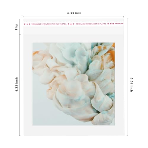 Egofine Self Sealing Cellophane Bags 100 PCS Clear Resealable Sleeves Bags for 4x4 Photo Mats (Bag Size: 4.33x4.33 inches for 4x4 Mats) - color: 4"x4"Pack of 100