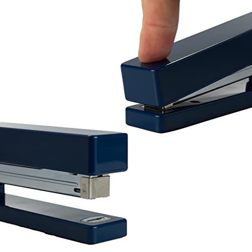 JAM PAPER Modern Desk Stapler - Navy Blue - Sold Individually - color: Navy Blue, size: Pack of 1