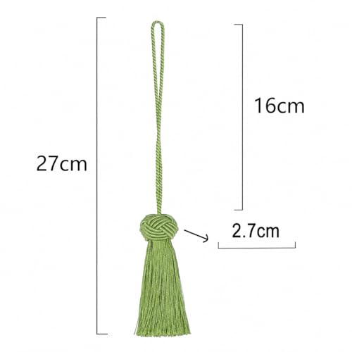 BEL AVENIR 8 Pcs Elegant Polyester Key Tassel Colorful Craft Tassels Charms - color: Green