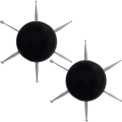 2pcs Nail Dotting Tool, 6-in-1 Metal Dotting Tool Nail Art, Black - color: Black, 2pcs, 6-in-1