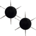2pcs Nail Dotting Tool, 6-in-1 Metal Dotting Tool Nail Art, Black - color: Black, 2pcs, 6-in-1