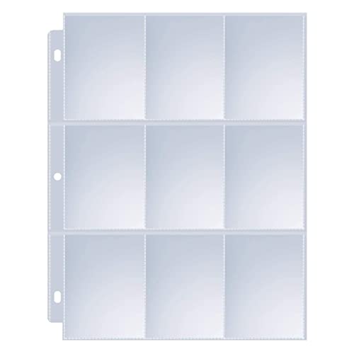 Sooez 36 Pack Trading Card Sleeves for Binder, 9 Pocket Photo Card Holder - style: Single-Sided