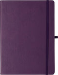 Eccolo Cool Jazz Hardbound Writing Journal, 192-Page Lined Paper, Lay-Flat - color: Eggplant, size: Large - (7.25-x-9.6 Inches)