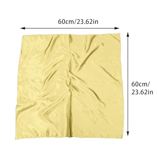 1 Piece of Square Satin Scarf Wrap Ribbon Neck Scarfs Halloween Retro Costume (23.62" x 23.62") - color: Apricot