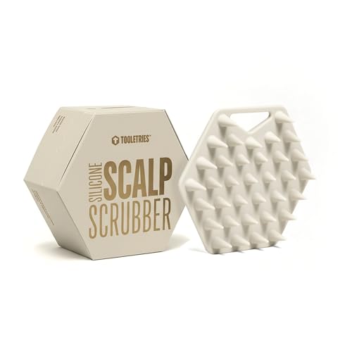 TOOLETRIES Silicone Scalp Scrubber, Shampoo Brush - Sand - color: Sand