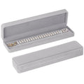 LETURE 2 Pieces Long Velvet Chain Necklace Gift Box Set, Bracelet Storage Case, Jewellry Display Box for Wedding, Engagement,Proposal, Birthday and Anniversary (Grey-2pcs) - color: Grey