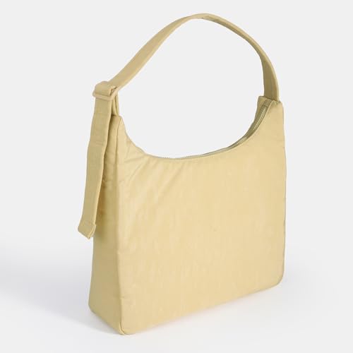 FASTFAIRY Nylon Shoulder Bag: Lightweight Adjustable Strap - color: Large-butter Yellow, size: Large