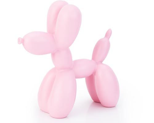 4 Inch Matte Pink Balloon Dog Sculpture - color: Pink