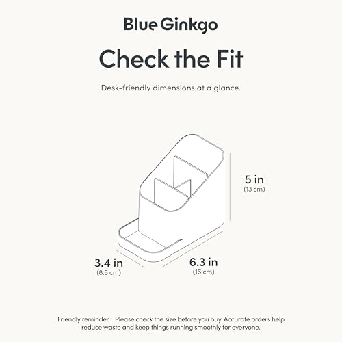 BLUE GINKGO Pen Holder, Desk Organizer, White, Made in Korea - color: White, size: HOLDER
