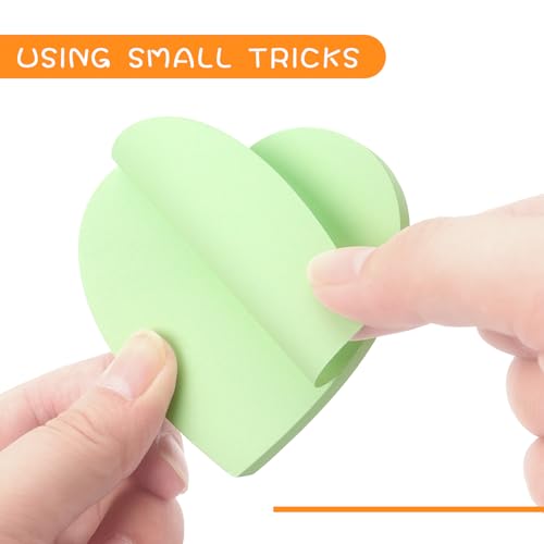 SIMONA Heart Shape Sticky Notes 4 Paste Colors 8 Pads, 600 Sheets - color: 4 Paste Colors 8 Pads